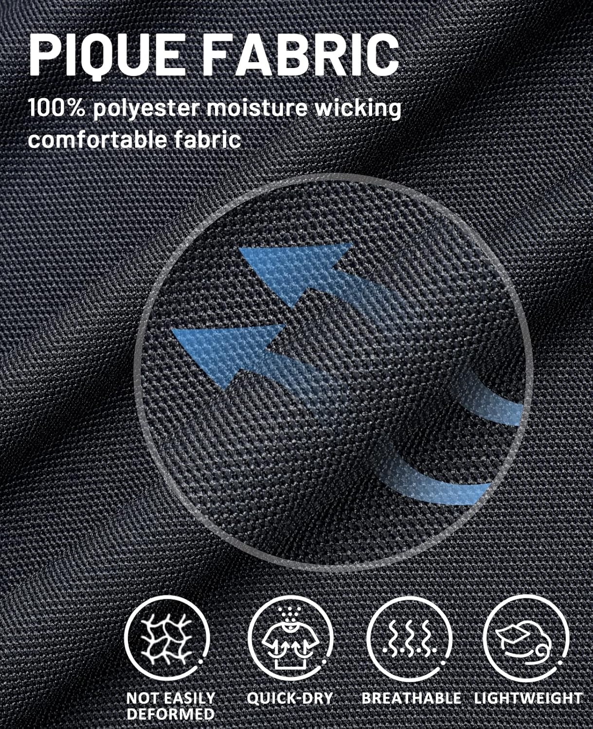 MIER Polo Shirts for Men Short Sleeve Quick Dry Polyester Collared Shirts Casual Golf Shirts, Moisture-Wicking