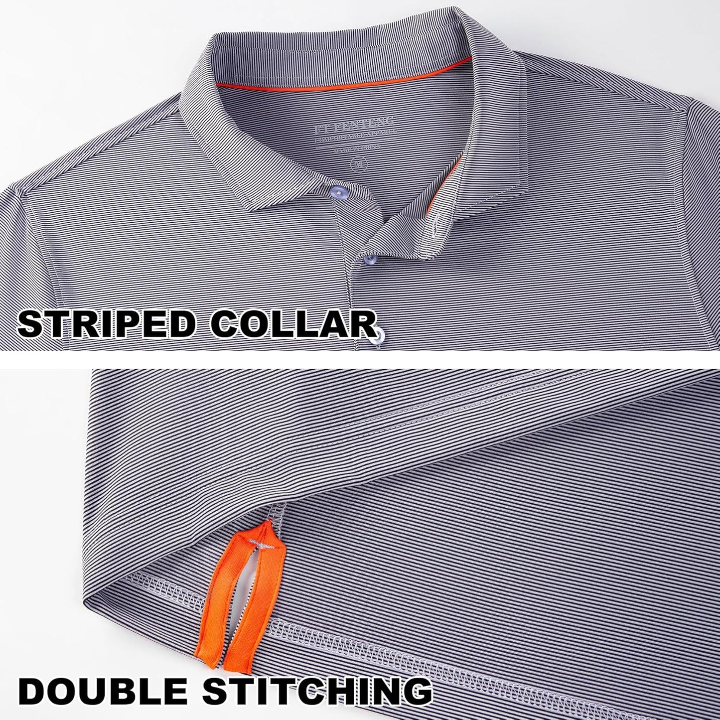 Mens Polo Shirts Short Casual Solid Stylish Dry Fit Performance Designed Collared Golf Polo Shirts for Men