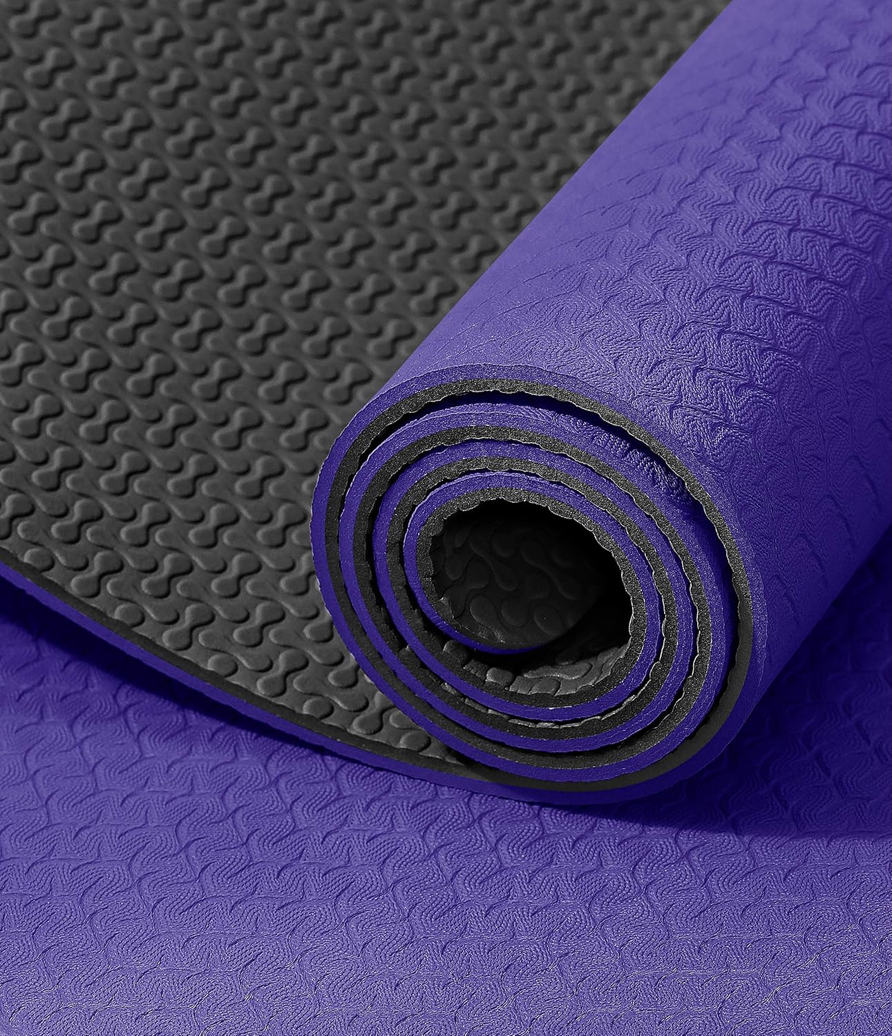 IUGA Yoga Mat Non Slip Anti-tear Pilates Mat Eco Friendly Hot Yoga Mats Thick for Workout & Exercise(72"x 24"x 6mm)