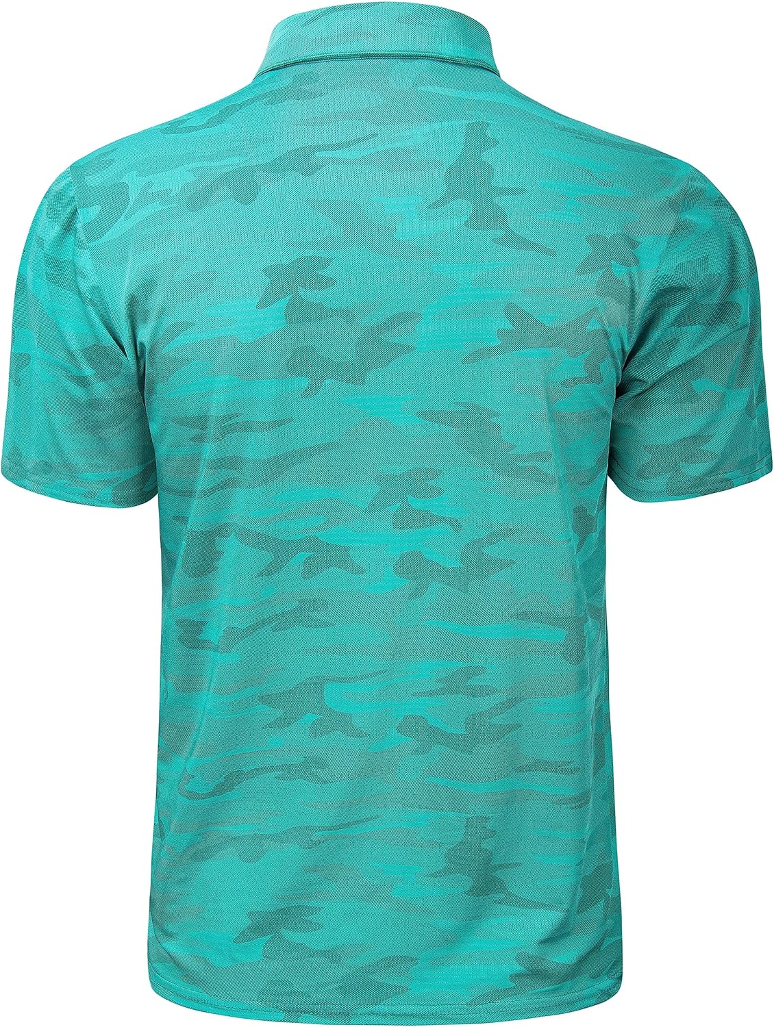 TAPULCO Mens Quick Dry Polo Shirts Camouflage Pattern Performance Athletic Lightweight Breathable Casual Golf Tshirts