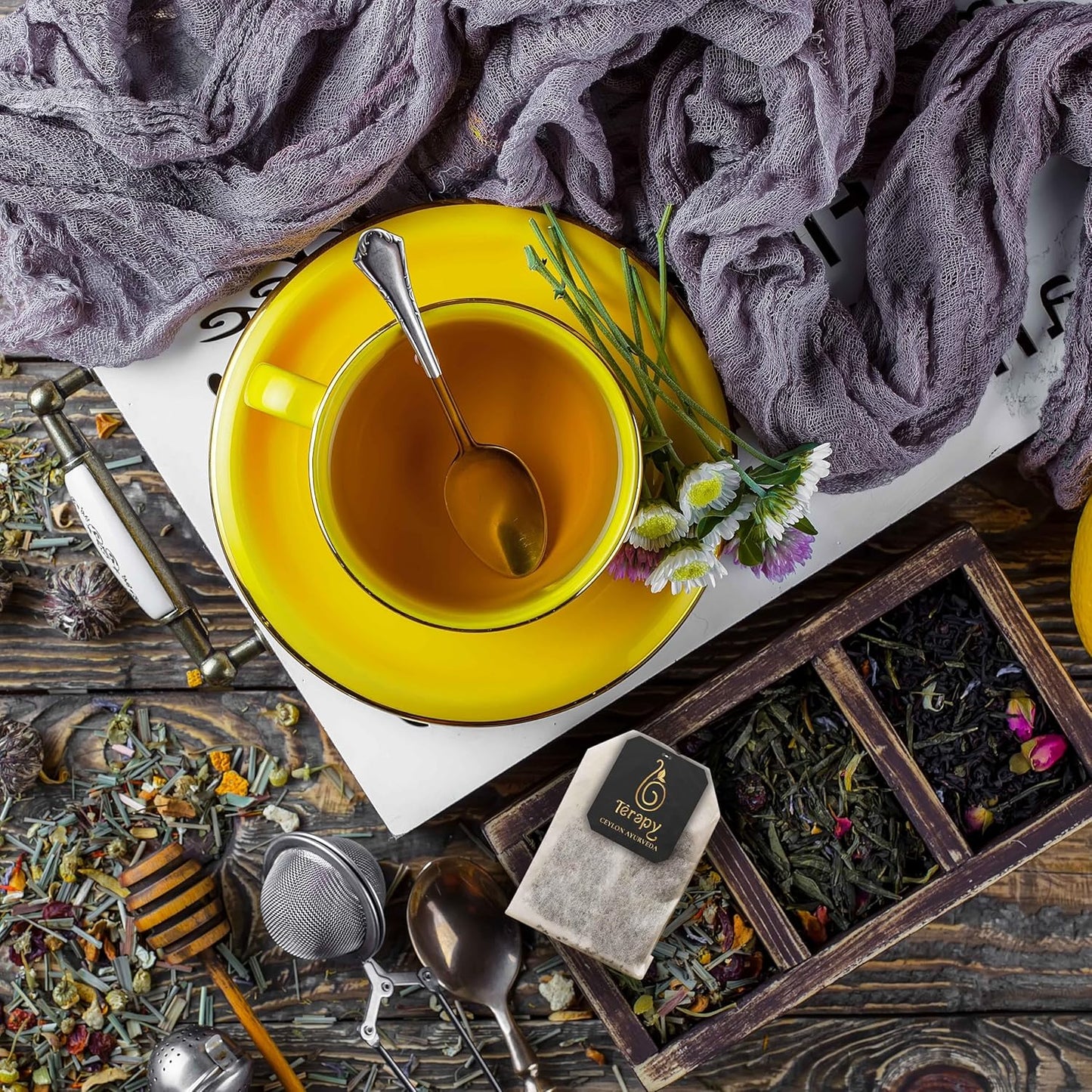 Térapy Ceylon All Day Slimming Tea | All Natural Herbal Ingredients featuring Garcinia Cambogia | Organic Herbal Slimming Tea Bags | Eco-friendly Individually Wrapped Tea Bags - 18 Count