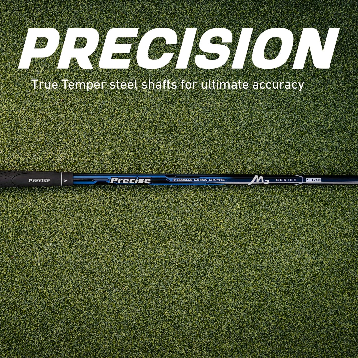 Precise M3 Men's Complete Golf Club Set, Includes Driver, Fairway, Hybrid, 6-PW, Putter, Stand Bag, 3 H/C's, Men’s Golf Clubs Full Set Right Handed, Regular, Petite or Tall Size